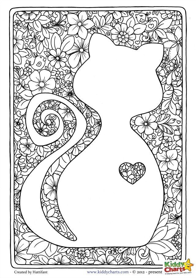 Cat Coloring Pages For Adults - Part 7